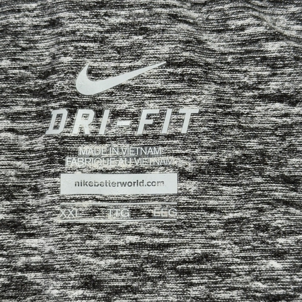 Nike Dri Fit Shirt Mens XXL Heather Gray 1/4 Zip Thumb Hole Athletic Pullover - Picture 3 of 7